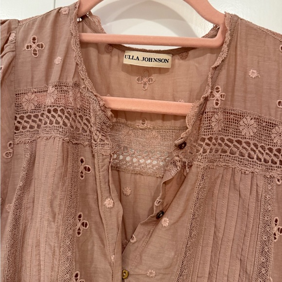 Ulla Johnson Blush Eyelet Blouse - Picture 4 of 4
